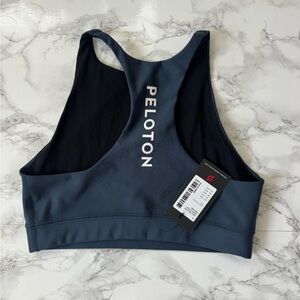 NWT Peloton Show Up High Neck Sports Bra Blue Small